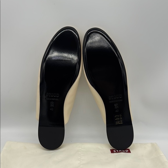 STAUD Abby Cream Leather Mule Slipper Women's Size 40 (US 10) New w/o Tags - Picture 2 of 4